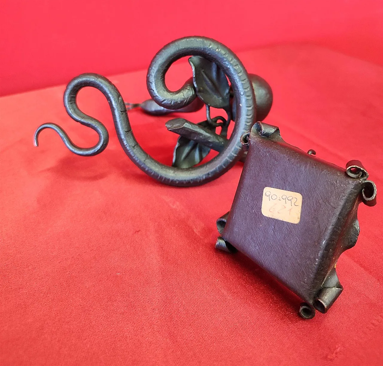 Wrought iron pocket watch holder, 20th century 5