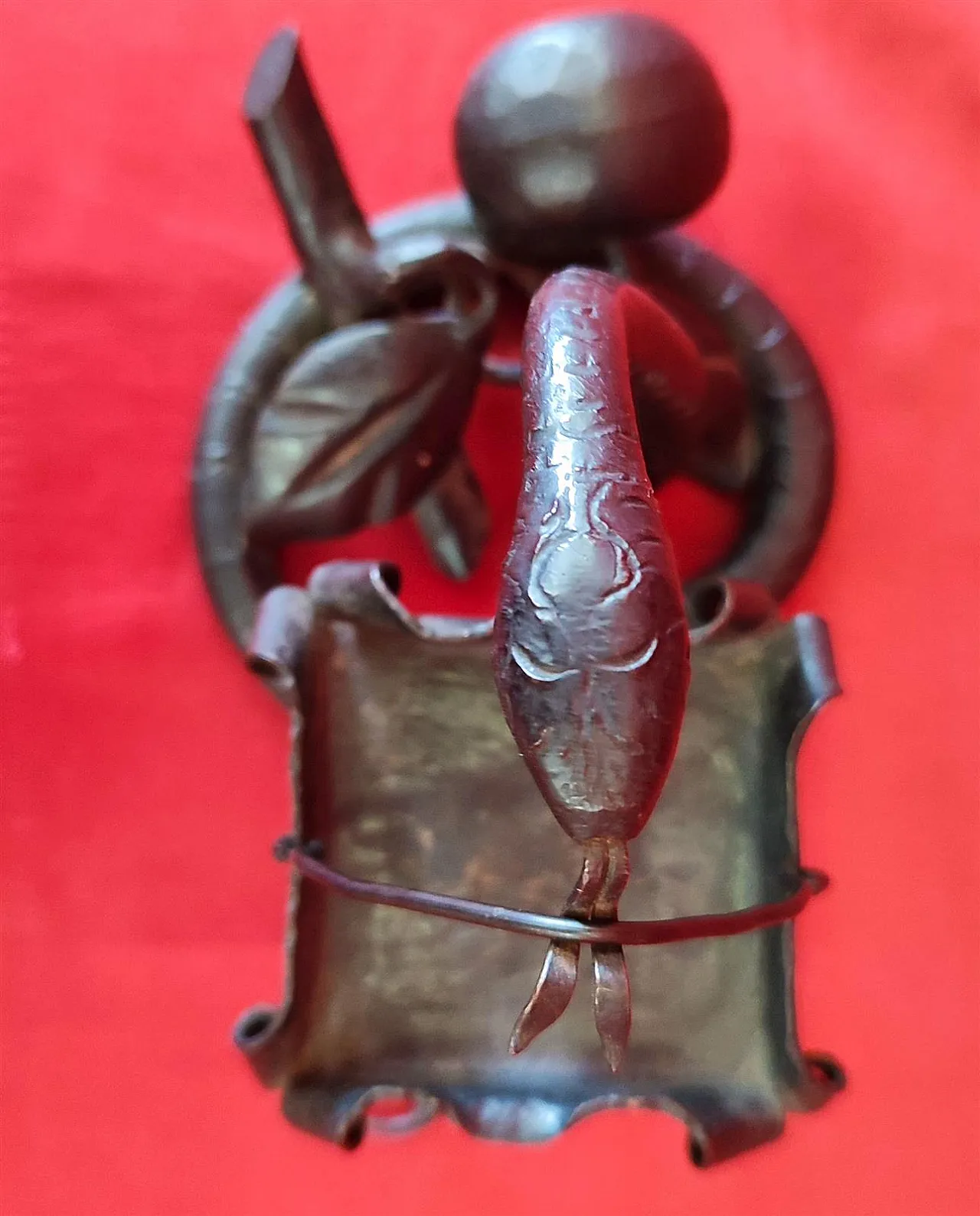 Wrought iron pocket watch holder, 20th century 8