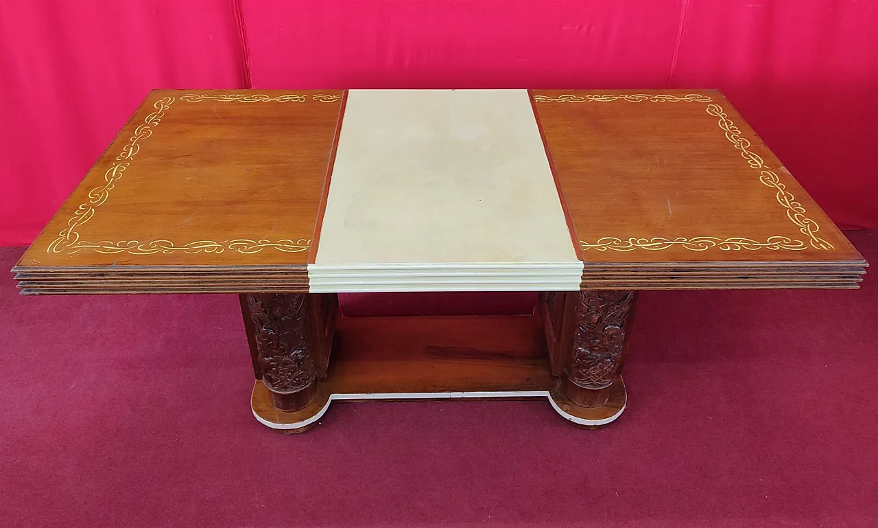 Art Deco poplar table, 20th century 4