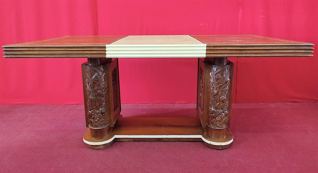 Art Deco poplar table, 20th century 10