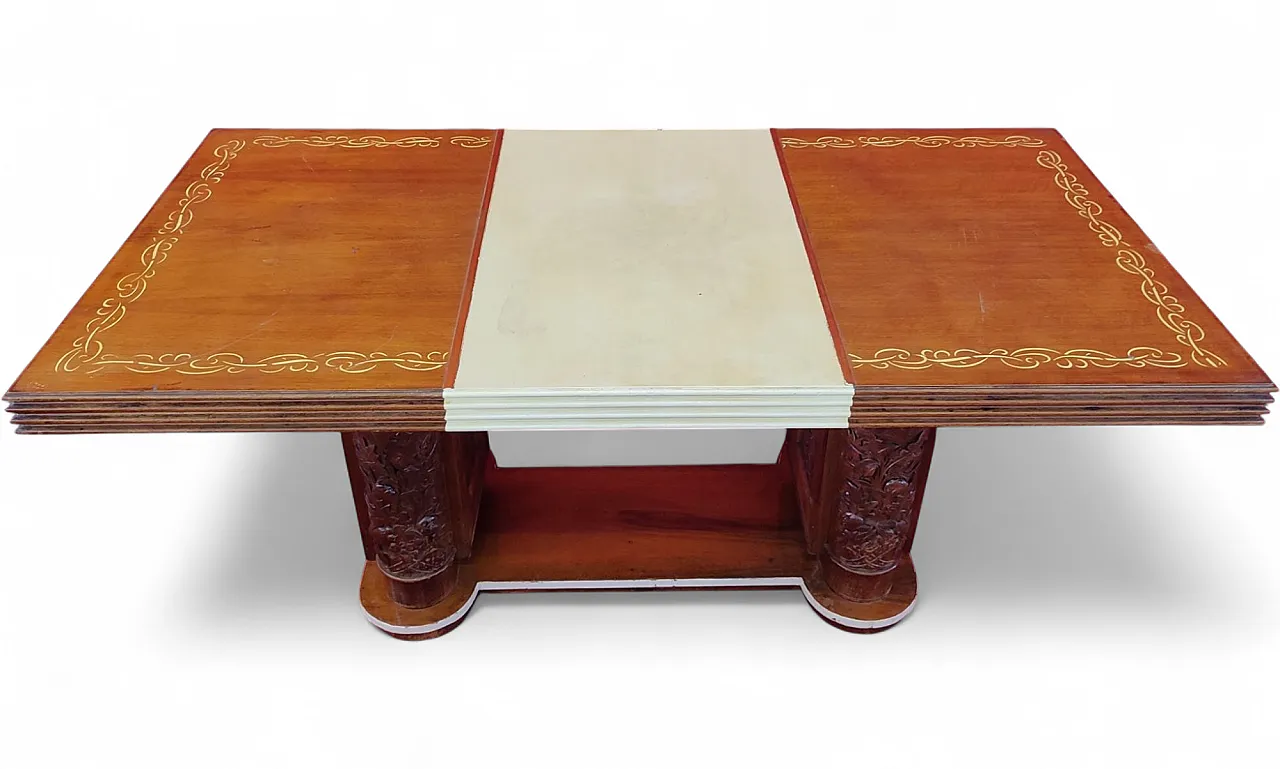Art Deco poplar table, 20th century 11