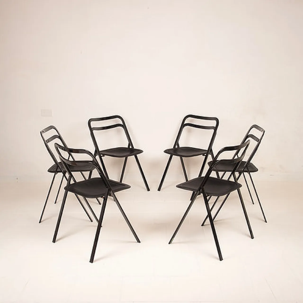 6 sedie Clio di Giorgio Cattelan per Cidue, anni '70 1