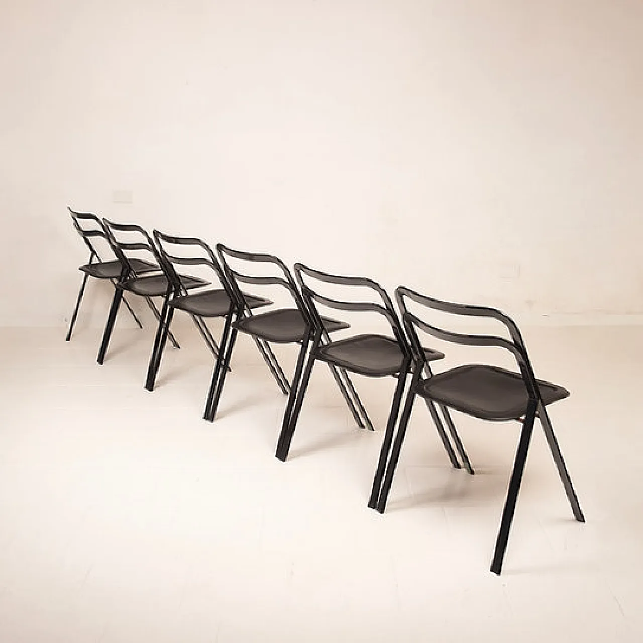 6 sedie Clio di Giorgio Cattelan per Cidue, anni '70 6