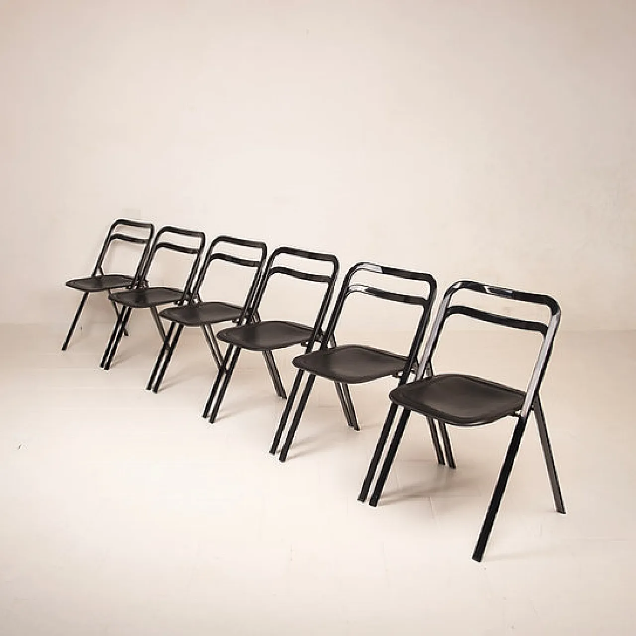 6 sedie Clio di Giorgio Cattelan per Cidue, anni '70 9