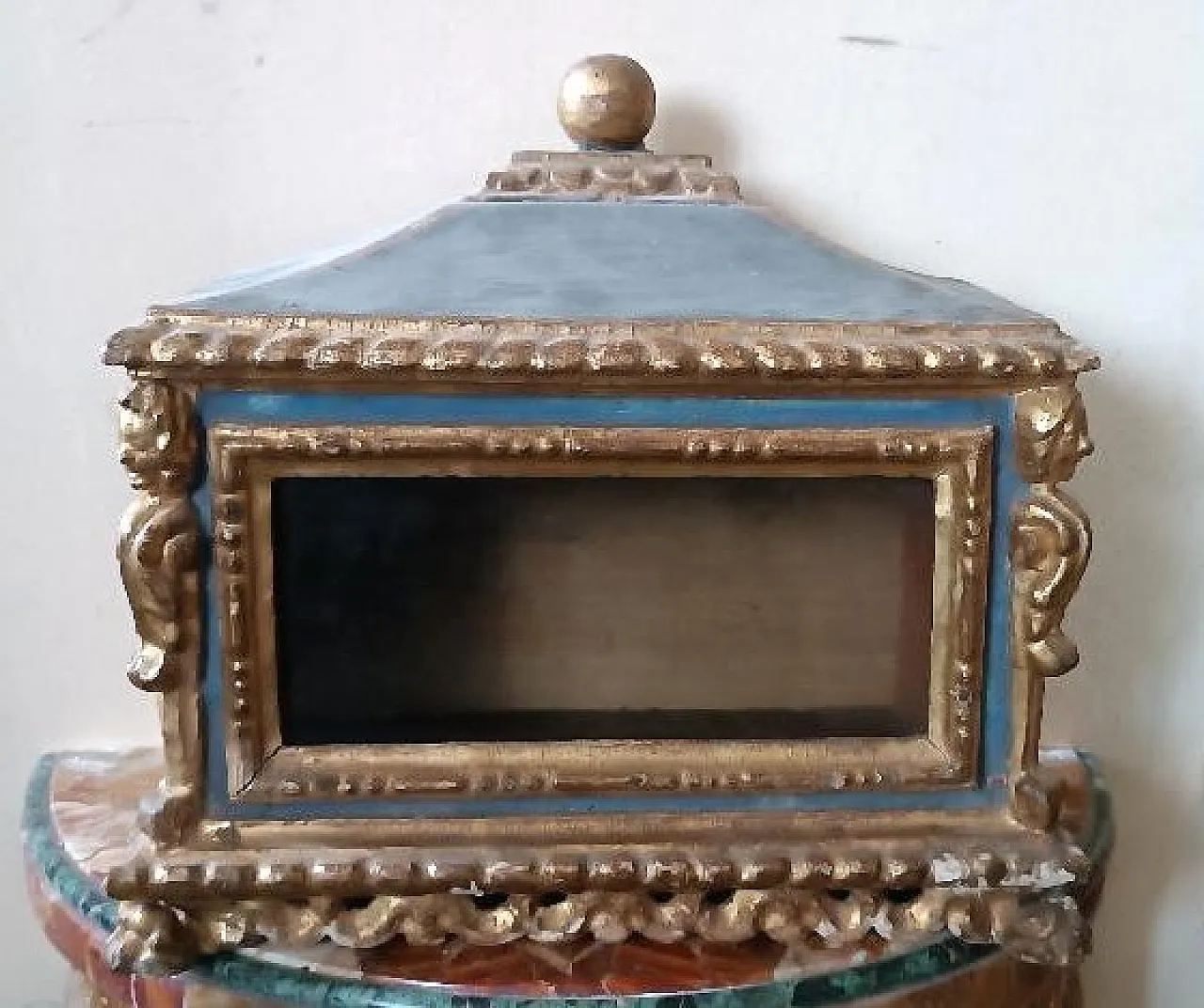 Reliquiario o urna funeraria in legno, '500 2