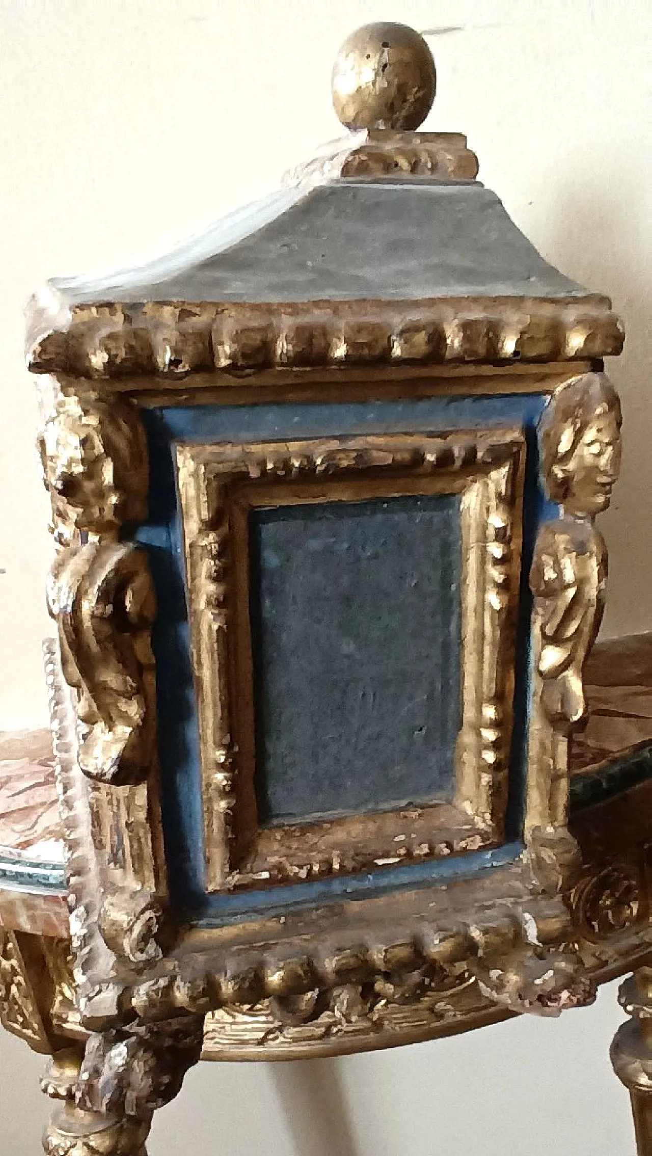 Reliquiario o urna funeraria in legno, '500 5