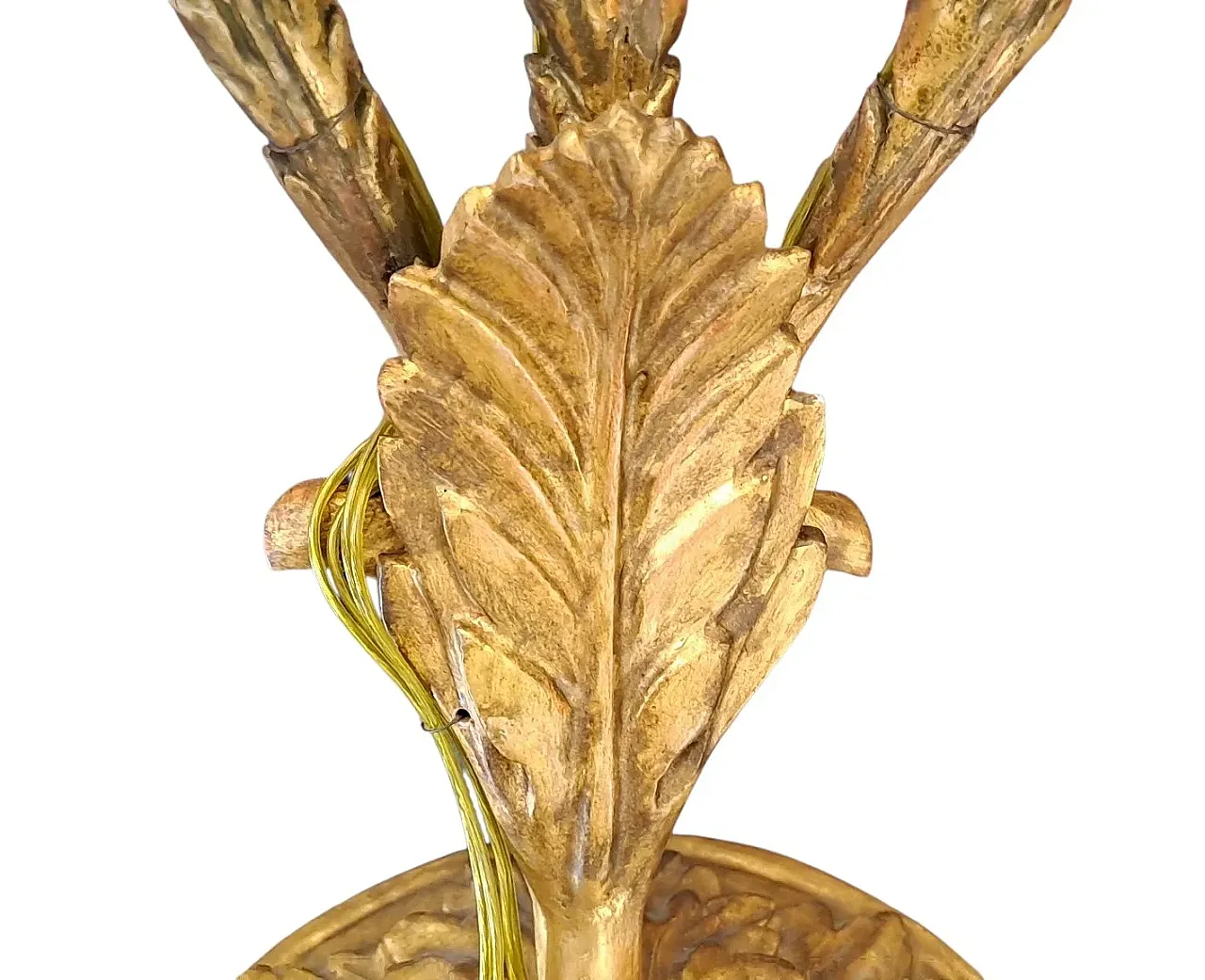 Pair of wall sconces in carved and gilded wood, 19th century 4