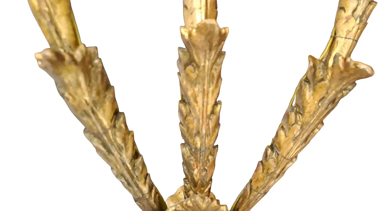 Pair of wall sconces in carved and gilded wood, 19th century 5
