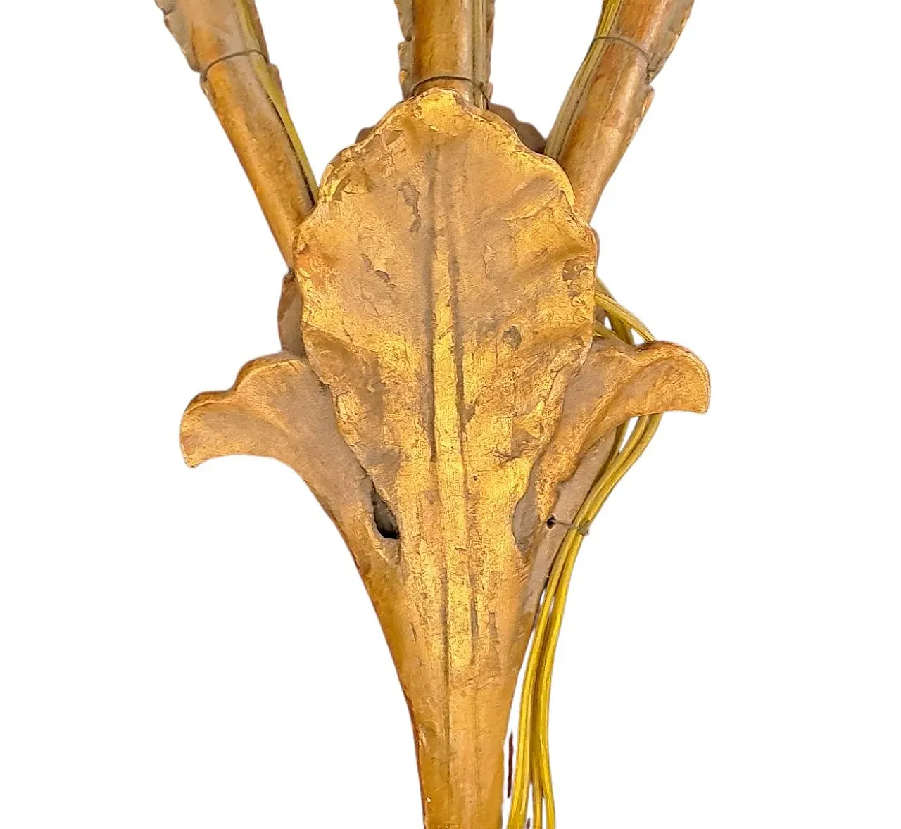 Pair of wall sconces in carved and gilded wood, 19th century 9