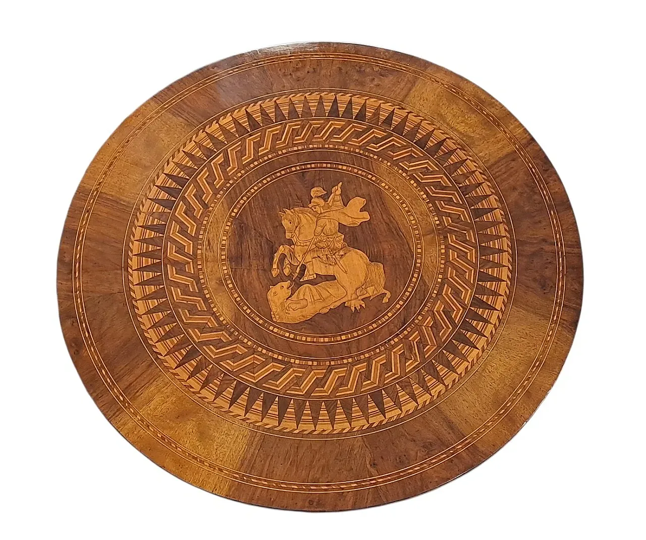 Round wooden coffee table, late 19th century 5
