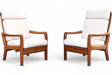 Coppia poltrone Mid-Century in teak di Juul Kristensen, anni '60