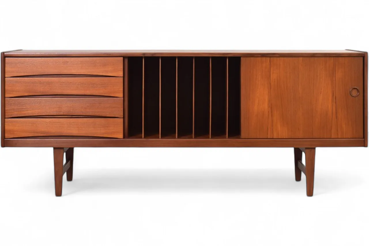 Credenza Hi-Fi Mid-Century in teak Ulvö di Erik Wørts per Ikea, anni '60. 17