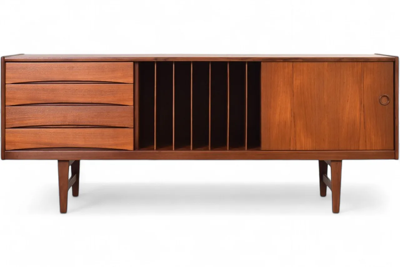 Credenza Hi-Fi Mid-Century in teak Ulvö di Erik Wørts per Ikea, anni '60. 18