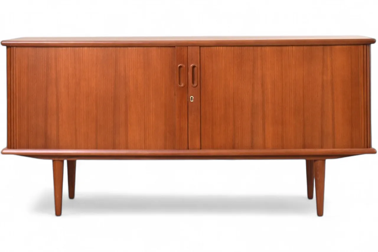 Credenza Tambour Mid-Century in teak, Danimarca, anni '60 13