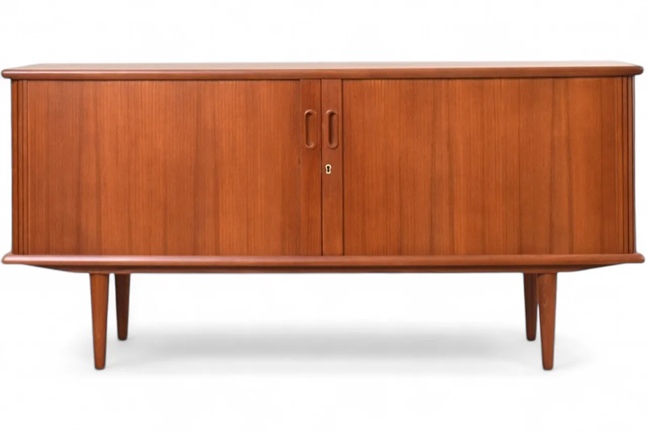Credenza Tambour Mid-Century in teak, Danimarca, anni '60 14