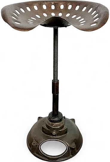 Sedia girevole vintage industriale, anni '50
