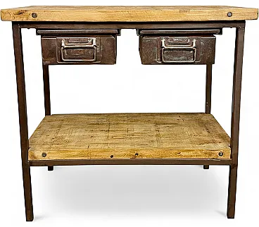 Vintage Industrial Worktable, 1960s