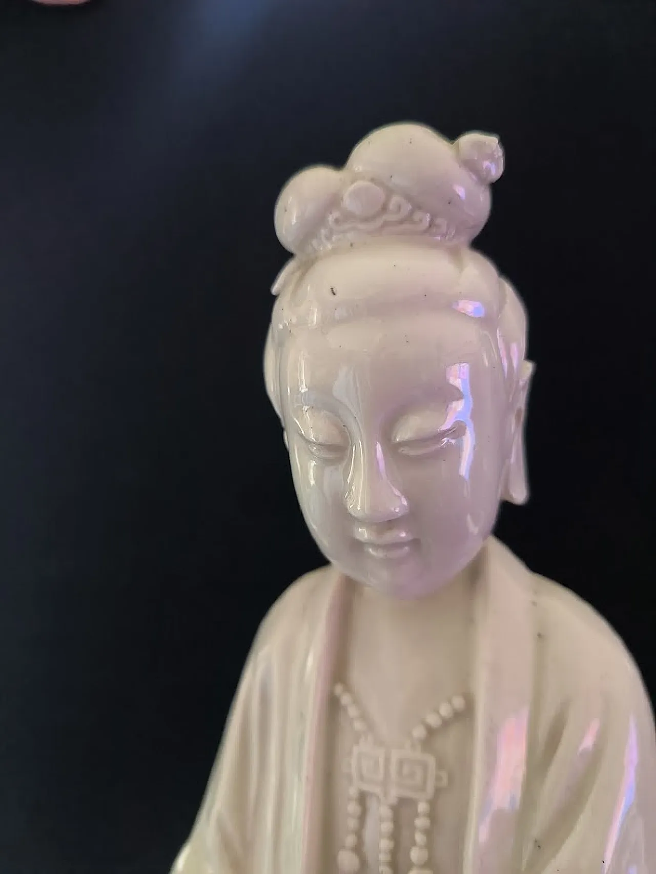 Figurina di Guanyin in porcellana Blanc de Chine, '800 5