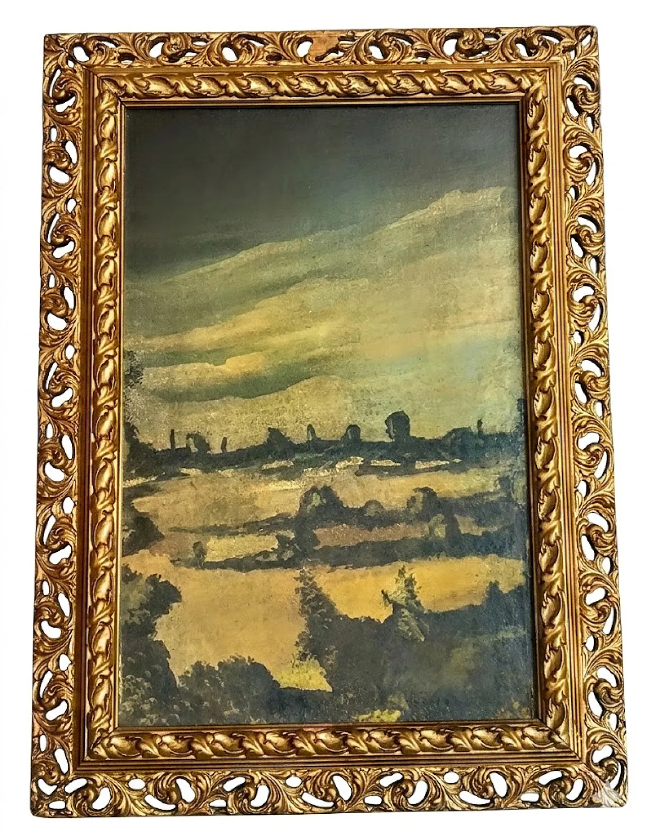 2 Due Dipinti di Paesaggi Padani incorniciati anni '50 3