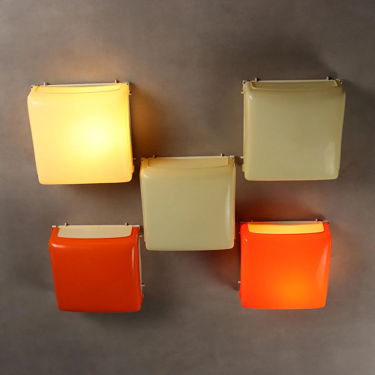 5 Artemide Knosso lamps, 20th century 1
