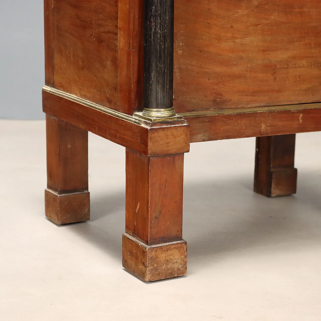 Empire bedside table in walnut, 19th century 5