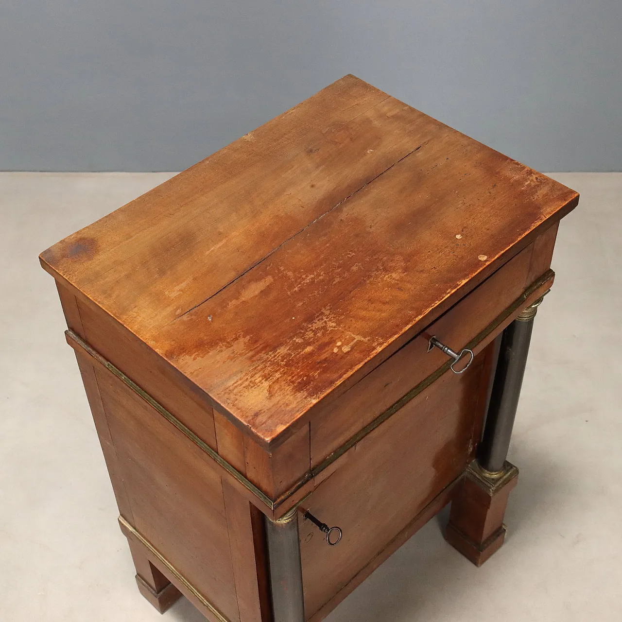 Empire bedside table in walnut, 19th century 6