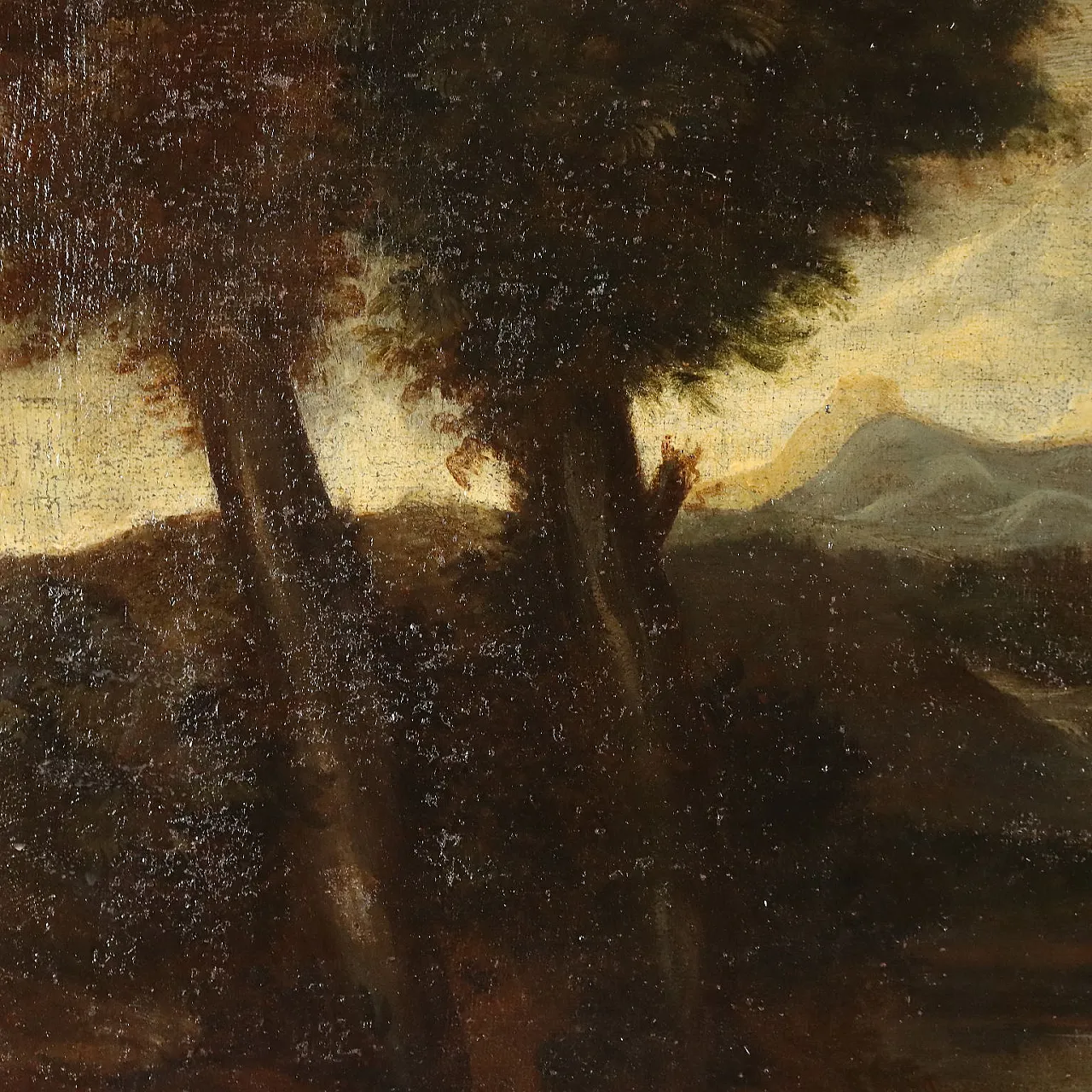Landscape with Buildings and Bathers, oil on canvas, 18th century 9