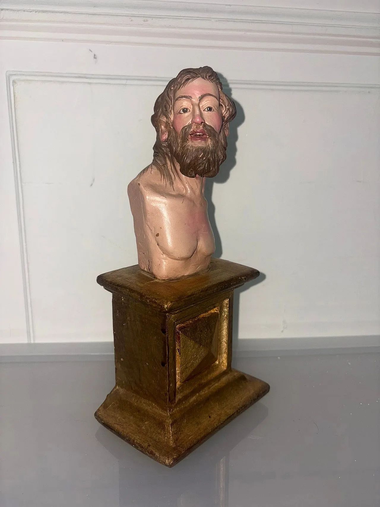 Scultura ligne con Busto di Gesù, '900 2