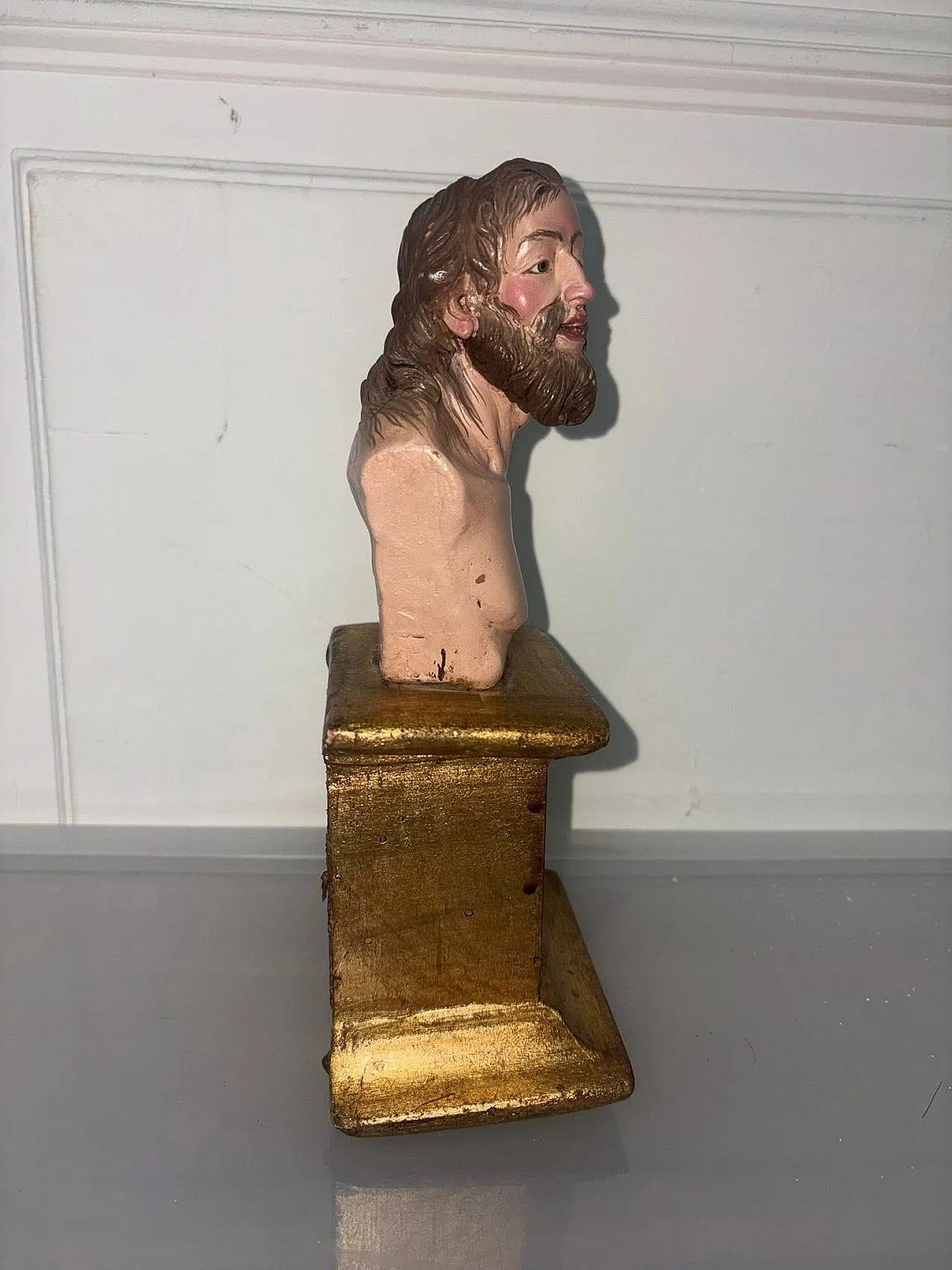 Scultura ligne con Busto di Gesù, '900 3