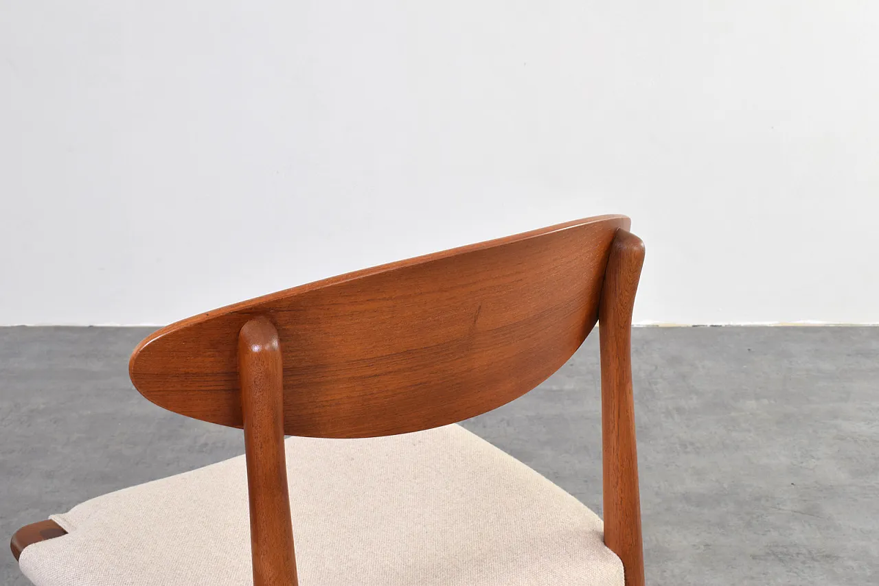 Danish Teak Dining Chairs by Ejner Larsen & Aksel Bender Madsen, 1960s 12