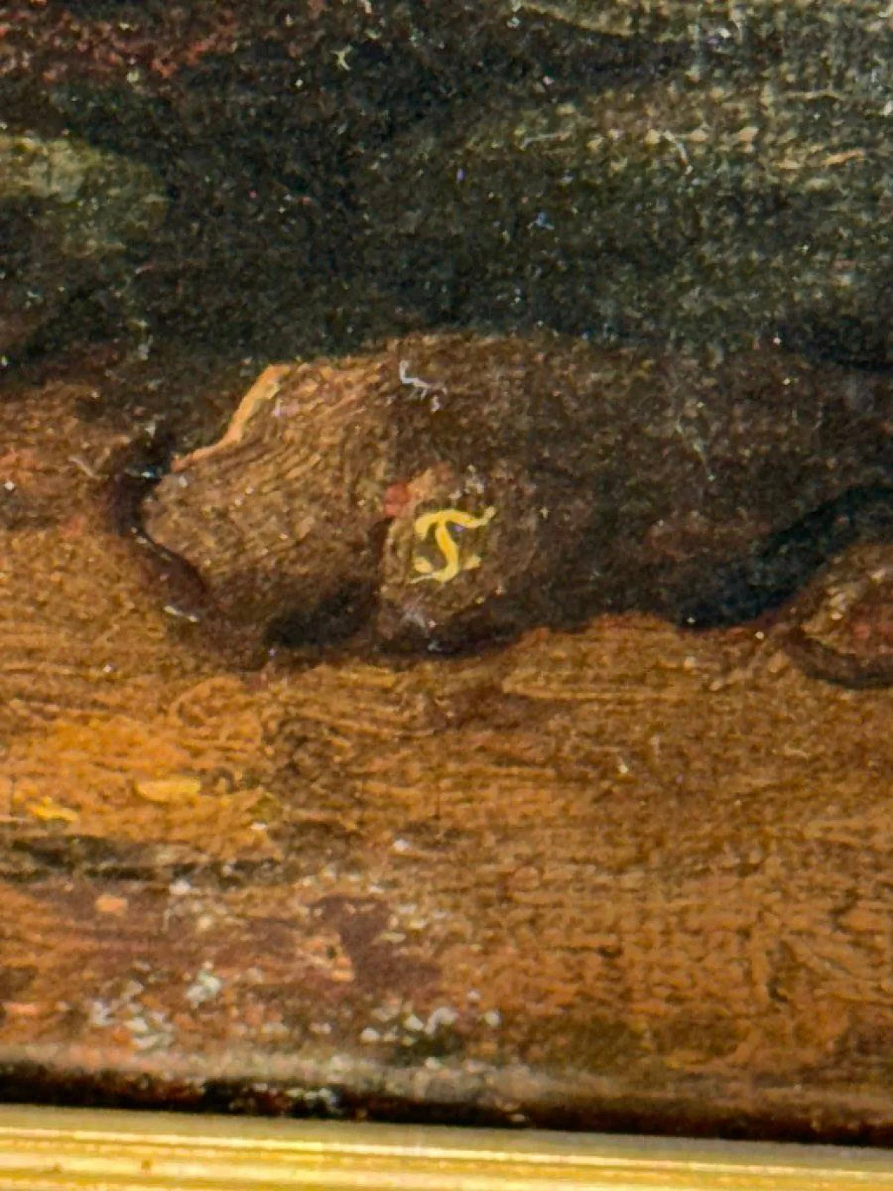 Crocifissione Monogrammata - Scuola Spagnola, Olio su Tela, XVII Secolo 8