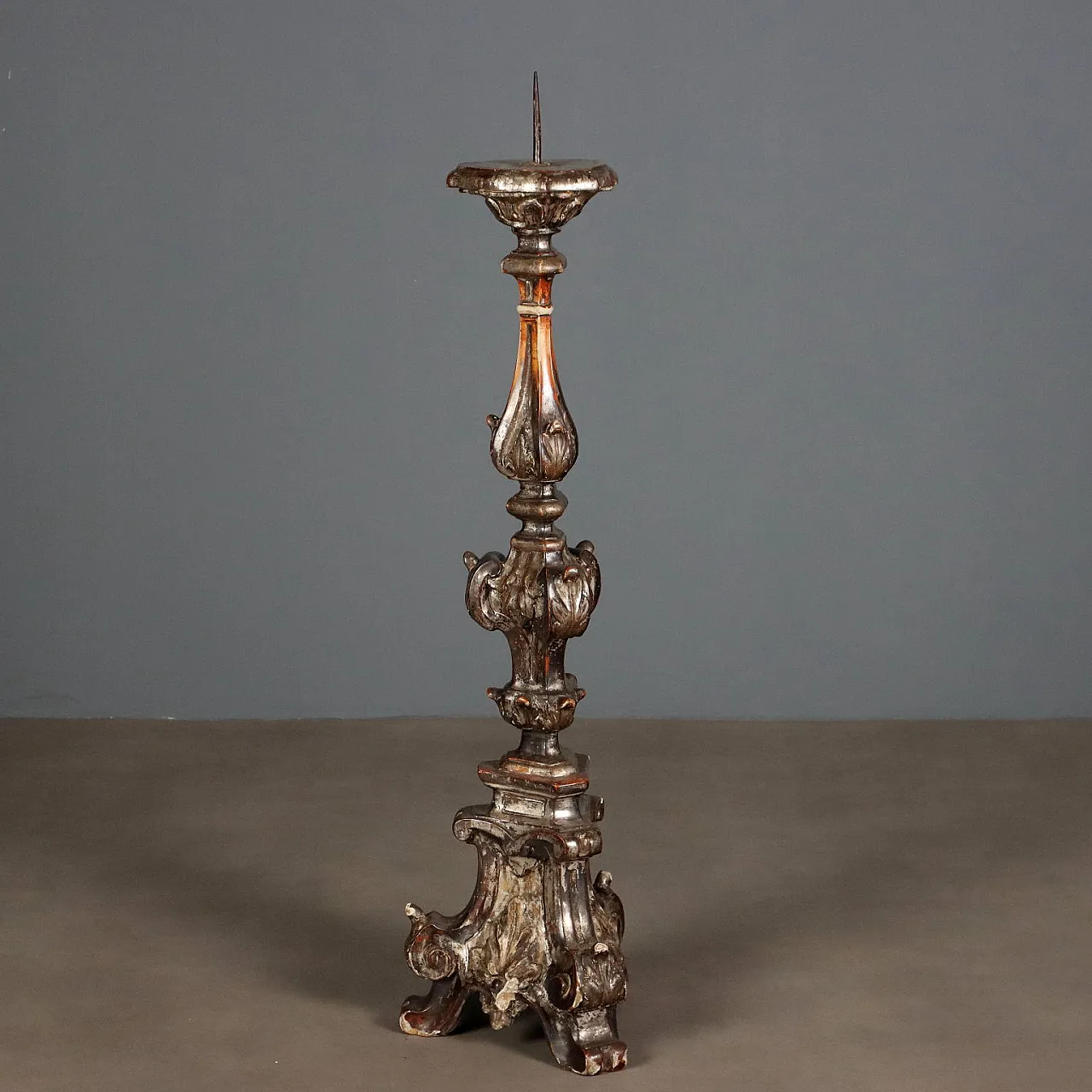 Carved wooden torch holders, late 19th century 1