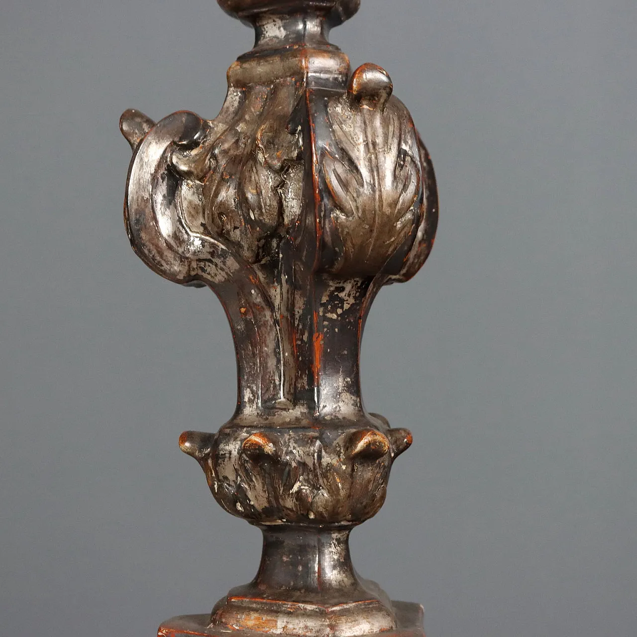 Carved wooden torch holders, late 19th century 5