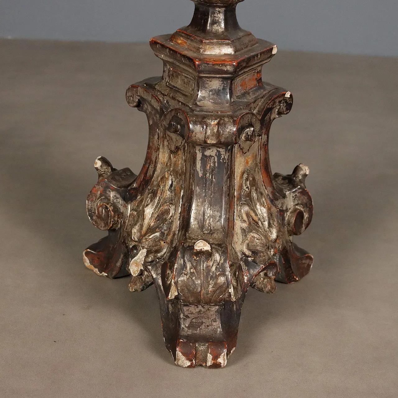 Carved wooden torch holders, late 19th century 6