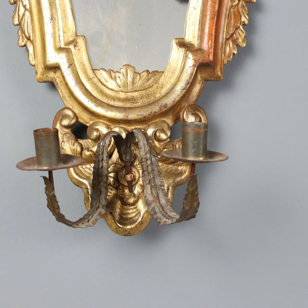 3 Fans in carved and mecca-gilded wood, 18th century 9