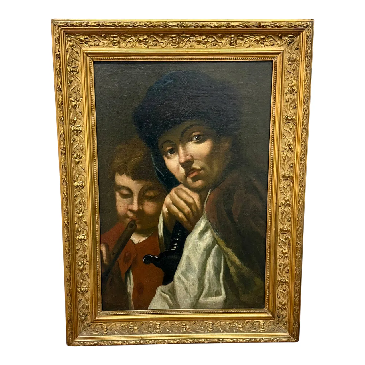 Ritratto di genere dell'Età dell'Oro - Artista olandese, Olio su tela, XVII secolo 1
