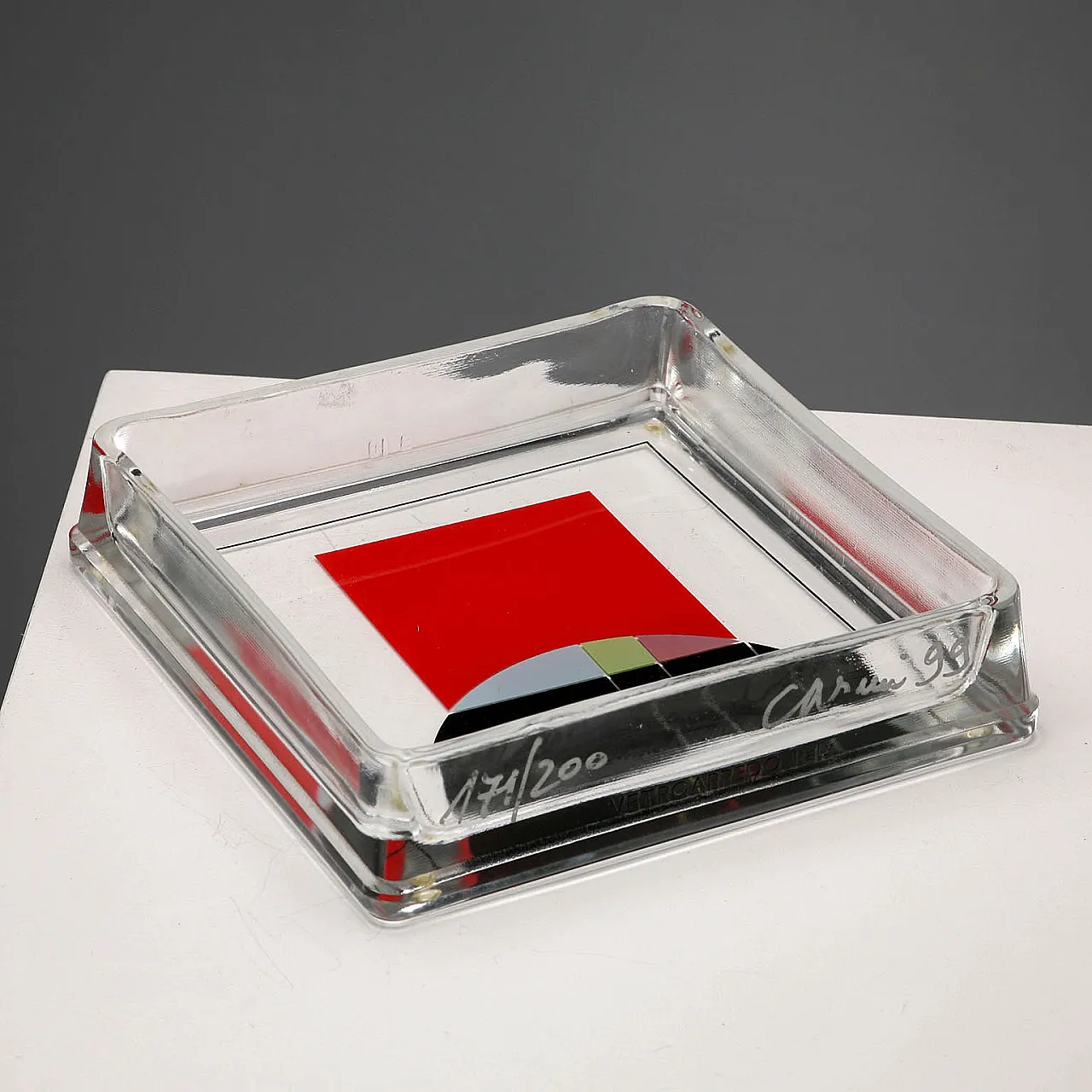 Glass ashtray by Eugenio Carmi, 20th century 1