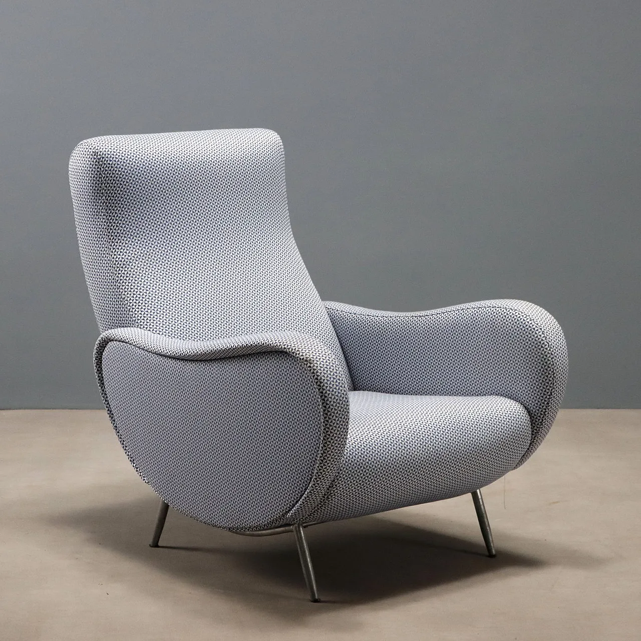 Armchair in metal and fabric, 1960s 1