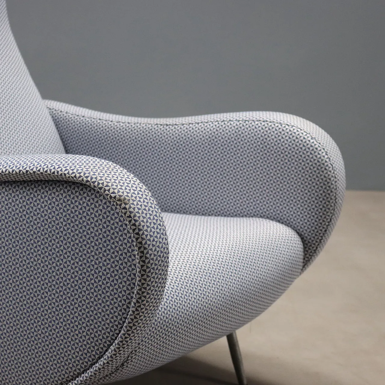 Armchair in metal and fabric, 1960s 5