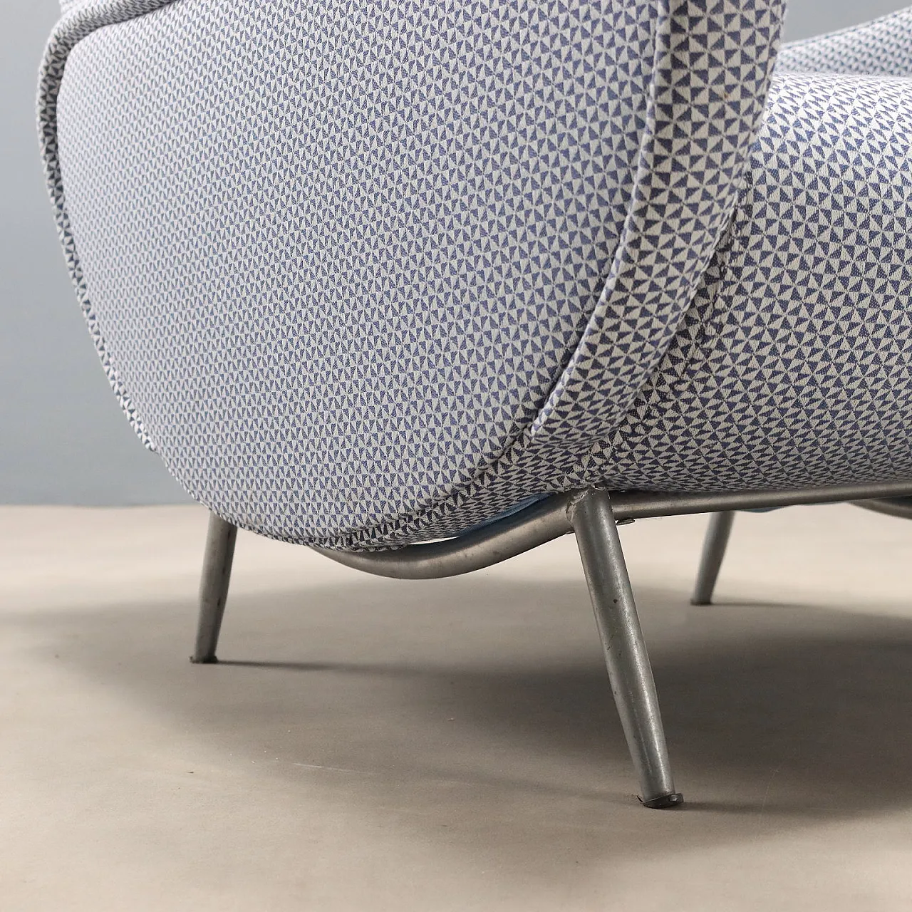 Armchair in metal and fabric, 1960s 6