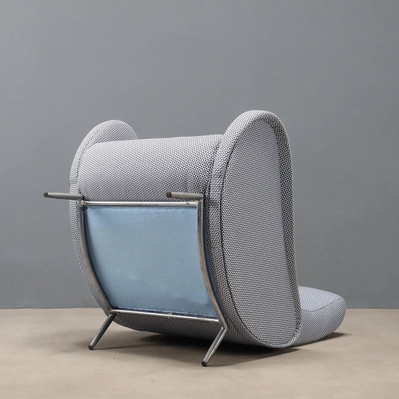 Armchair in metal and fabric, 1960s 9