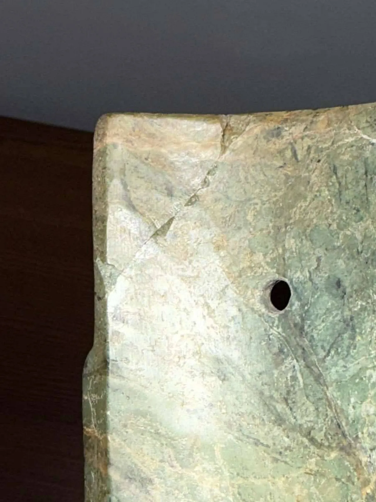 Antica maschera cerimoniale mesoamericana in pietra verde - Cultura Mezcala 7