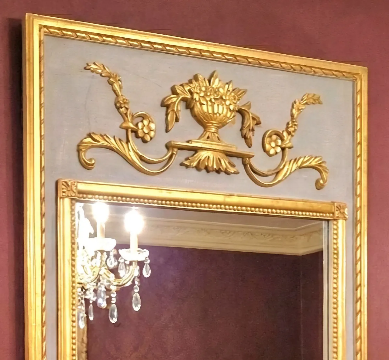 Specchio neoclassico francese in legno dorato - XIX secolo 3