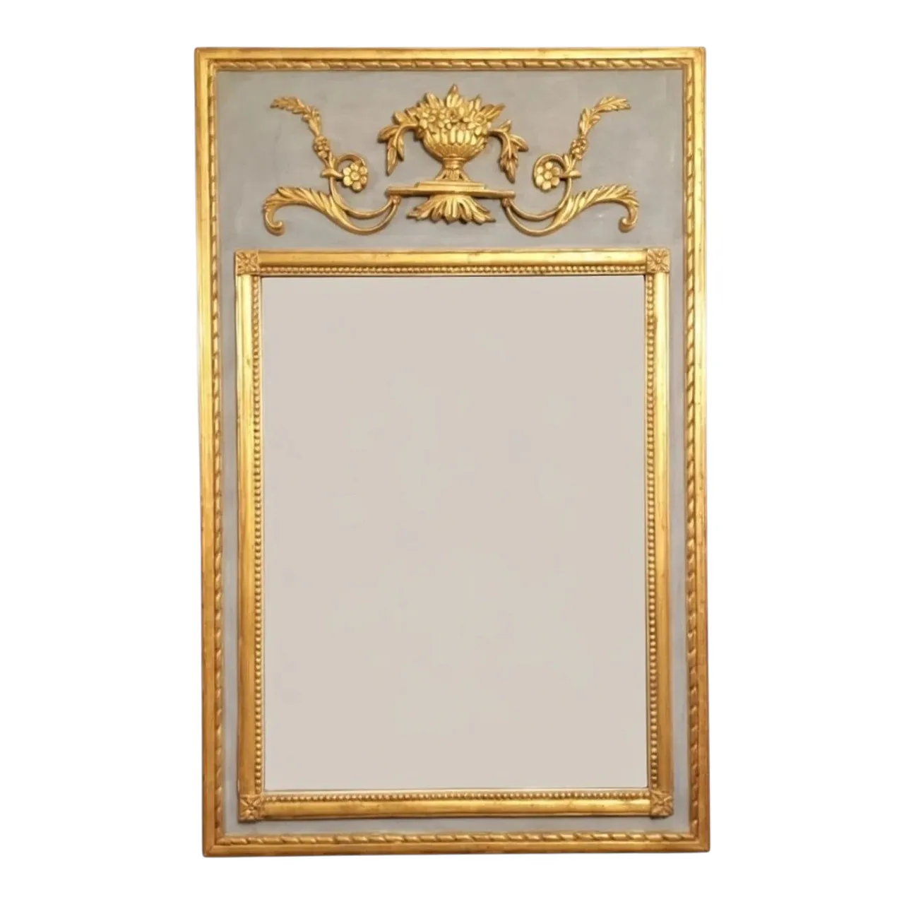 Specchio neoclassico francese in legno dorato - XIX secolo 6