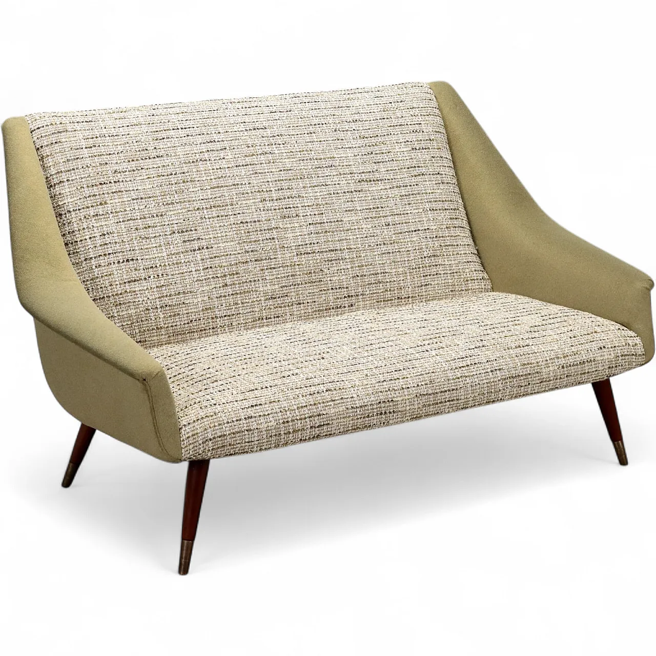 Sofa in foam padding and fabric, mid-20th century 10