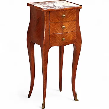 Bedside table with marble top, 19th century