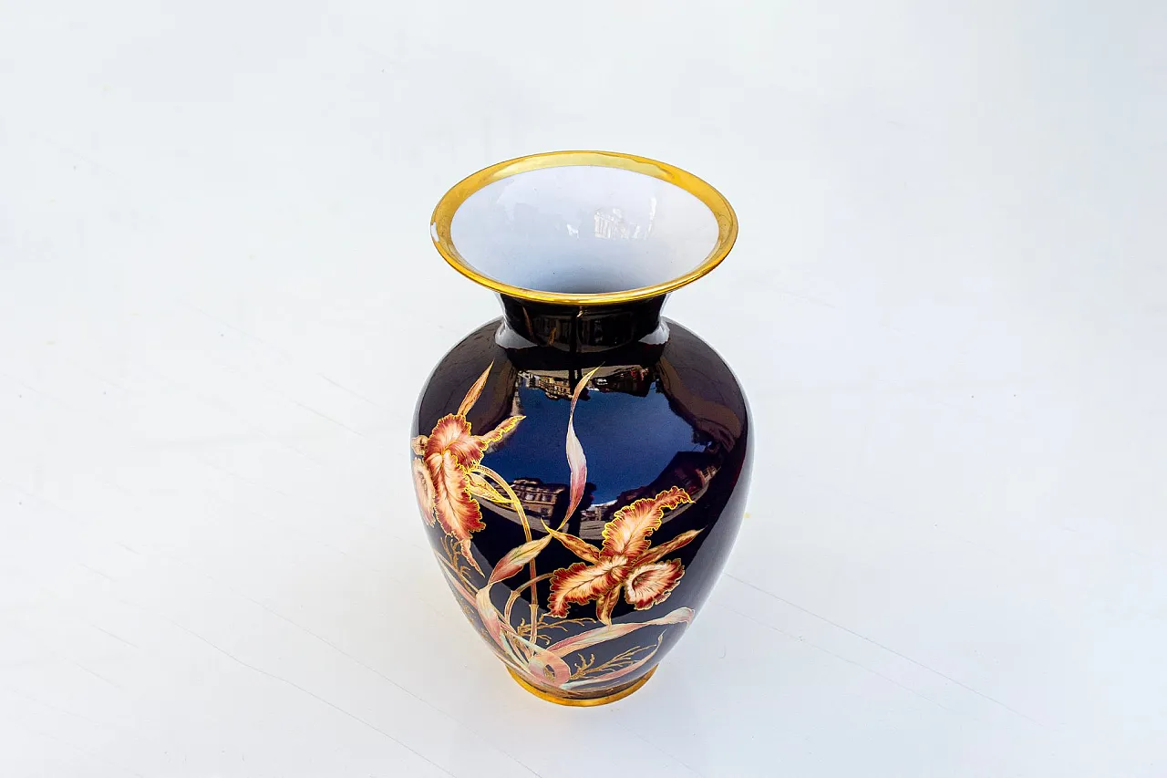 Limited Edition 61/384 vase in cobalt porcelain from Schumann, 1960s 2