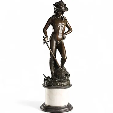 Bronze sculpture after Donatello's David, 20th century