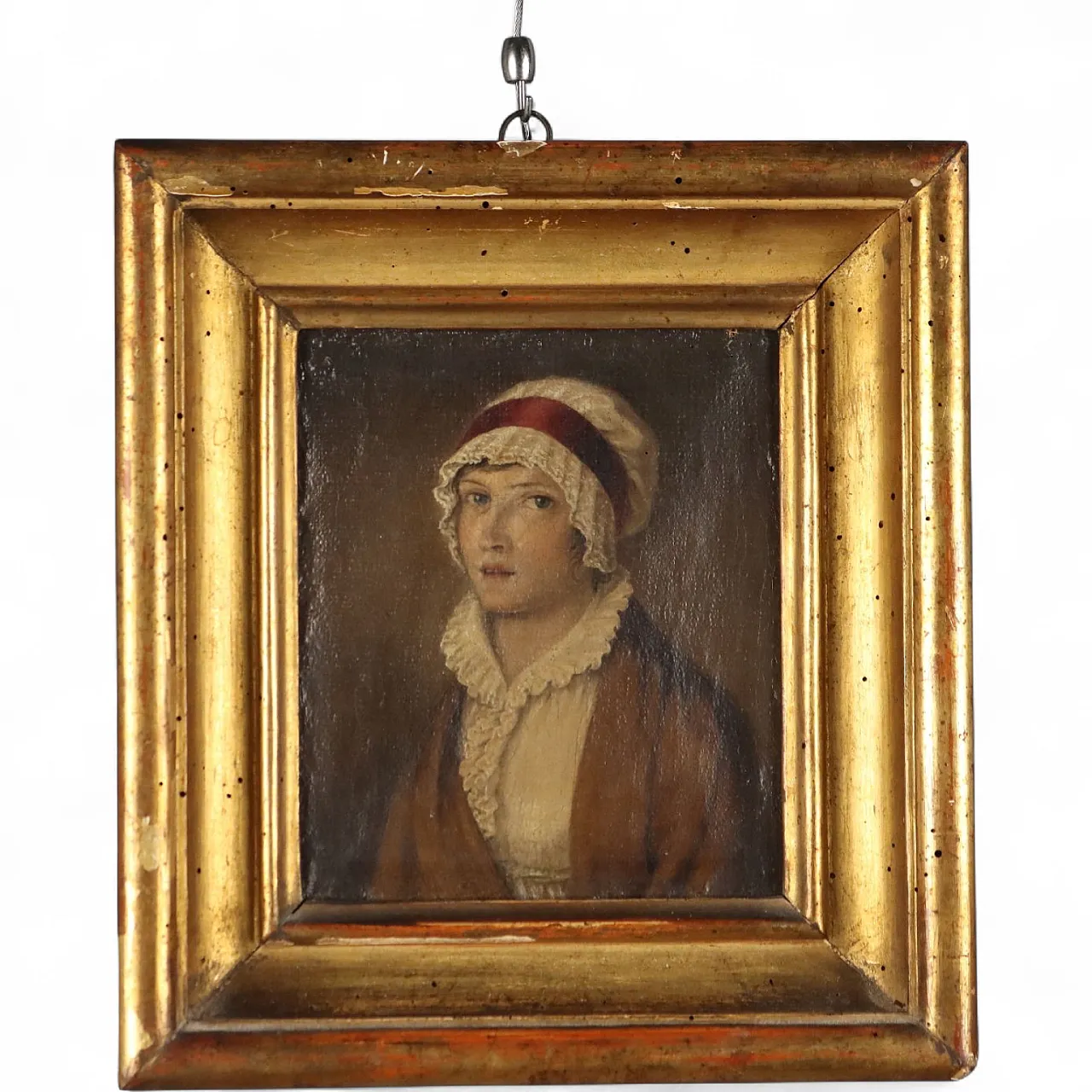 Painted female portrait, 19th century 8