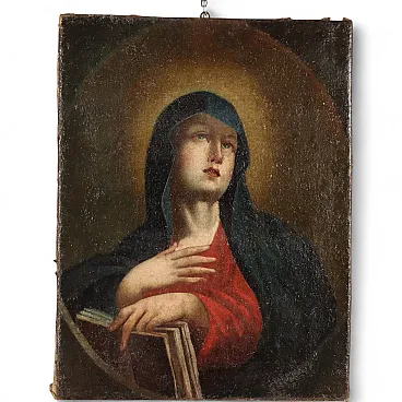 Face of the Madonna, oil on canvas, 17th century